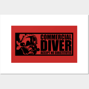 Commercial Diver (subdued) Posters and Art